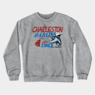 Defunct Charleston Marlins Baseball Team 1961 Distressed Crewneck Sweatshirt